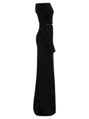 Elisabetta Franchi Red Carpet Chenille Dress With Belt