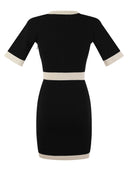 Elisabetta Franchi Embossed Viscose Minidress