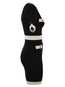 Elisabetta Franchi Embossed Viscose Minidress