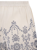 Mc2 Saint Barth Cotton Shorts With Contrasting Broderie Anglaise Embroidery