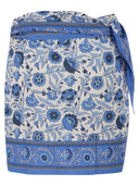 Mc2 Saint Barth Floral Print Cotton Wrap Mini Skirt