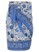 Mc2 Saint Barth Floral Print Cotton Wrap Mini Skirt
