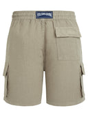 Vilebrequin Linen Bermuda Shorts With Drawstring And Cargo Pockets