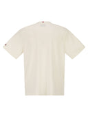 Mc2 Saint Barth Arnott Cotton T Shirt With Embroidery
