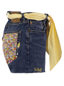 Mc2 Saint Barth Denim Shorts With Belt And Patches