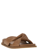 Fabiana Filippi Leather Slipper With Fussbett And Knot