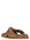 Fabiana Filippi Leather Slipper With Fussbett And Knot