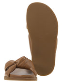 Fabiana Filippi Leather Slipper With Fussbett And Knot