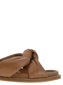 Fabiana Filippi Leather Slipper With Fussbett And Knot