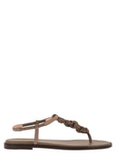 Fabiana Filippi Leather Thong Sandals With Braided Detail