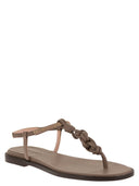 Fabiana Filippi Leather Thong Sandals With Braided Detail