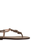 Fabiana Filippi Leather Thong Sandals With Braided Detail