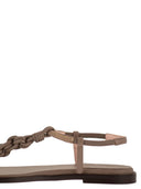 Fabiana Filippi Leather Thong Sandals With Braided Detail