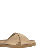 Fabiana Filippi Flat Suede Sandals With Crossed Straps