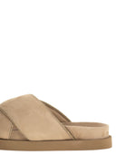 Fabiana Filippi Flat Suede Sandals With Crossed Straps