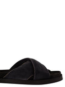 Fabiana Filippi Flat Suede Sandals With Crossed Straps