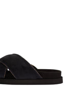 Fabiana Filippi Flat Suede Sandals With Crossed Straps