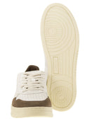 Autry Medalist Low Sneakers In Goatskin And Suede