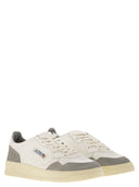 Autry Medalist Low Sneakers In Goatskin And Suede