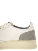 Autry Medalist Low Sneakers In Goatskin And Suede