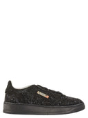 Autry Medalist Low Suede Trainers With Rhinestones