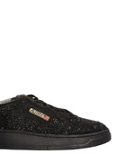 Autry Medalist Low Suede Trainers With Rhinestones