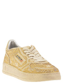 Zapatillas Autry Medalist Low de ante con strass