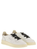 Autry Medalist Low Leather Sneakers With Animal Print Detail