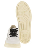 Autry Medalist Low Leather Sneakers With Animal Print Detail