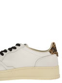Autry Medalist Low Leather Sneakers With Animal Print Detail