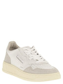 Autry Medalist Low Leather And Glitter Sneakers