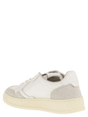 Autry Medalist Low Leather And Glitter Sneakers