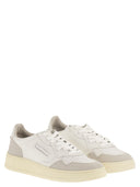 Autry Medalist Low Leather And Glitter Sneakers
