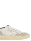 Autry Medalist Low Leather And Glitter Sneakers