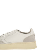 Autry Medalist Low Leather And Glitter Sneakers
