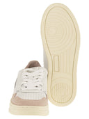Autry Medalist Low Leather And Glitter Sneakers