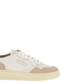 Autry Medalist Low Leather And Glitter Sneakers