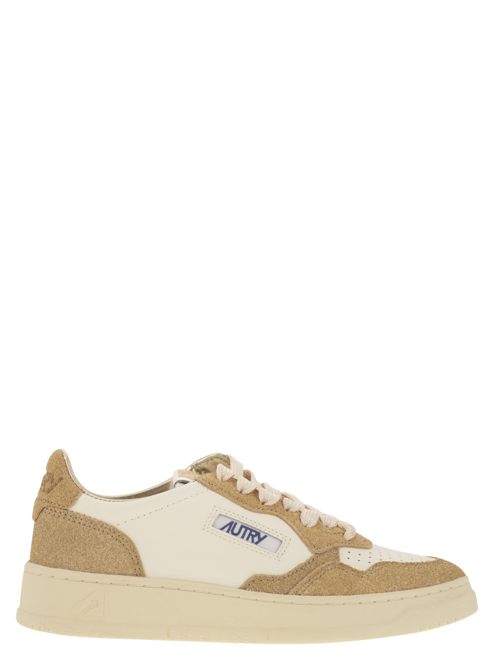 Autry Medalist Low Sneakers With Two Tone Glitter
