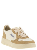 Autry Medalist Low Sneakers With Two Tone Glitter