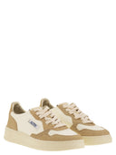 Autry Medalist Low Sneakers With Two Tone Glitter