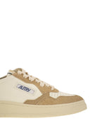 Autry Medalist Low Sneakers With Two Tone Glitter