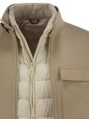 Paltò Artuto Wool y Nylon Bomber Chaqueta con chaleco