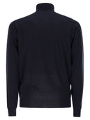 John Smedley Barrow trui met hoge hals en halve ritssluiting