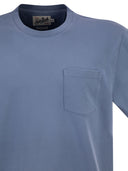 Mc2 Saint Barth T-shirt van stretchkatoenpiqué met opgestikte zak
