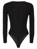 Elisabetta Franchi 垂坠绉纱平纹针织连体衣