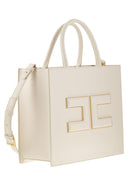 Elisabetta Franchi Medium Shopper With Logo Plaque