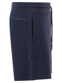 Mc2 Saint Barth Piqué Cotton Shorts With Logo