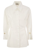 Camisa Poplin de Elisabetta Franchi Chevron con dardos