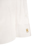 Elisabetta Franchi Striped Jacquard Poplin Shirt With Cufflinks