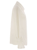 Elisabetta Franchi Georgette Shirt With Floral Embroidery